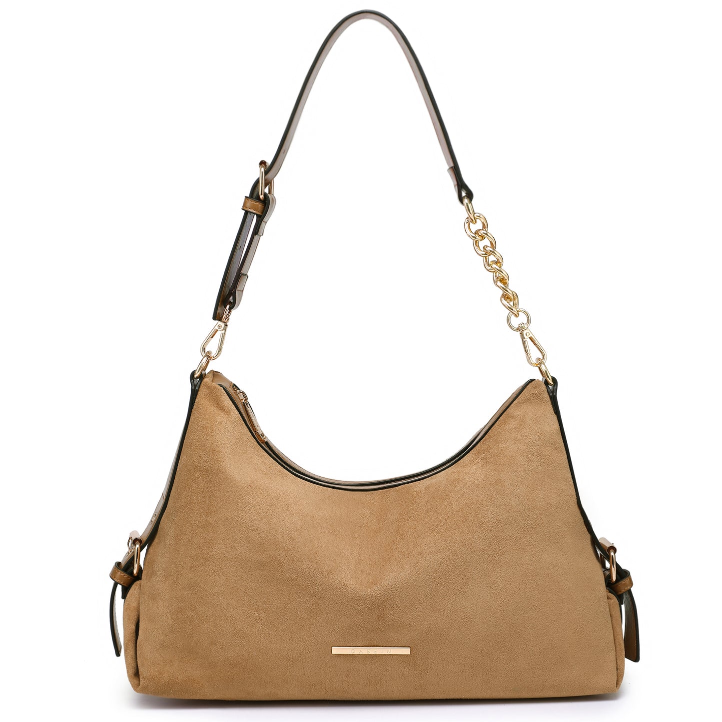 Dasein Vegan Leather Shoulder Bag for Women Chic Chain Strap Hobo Purse with Soft Slouchy Design