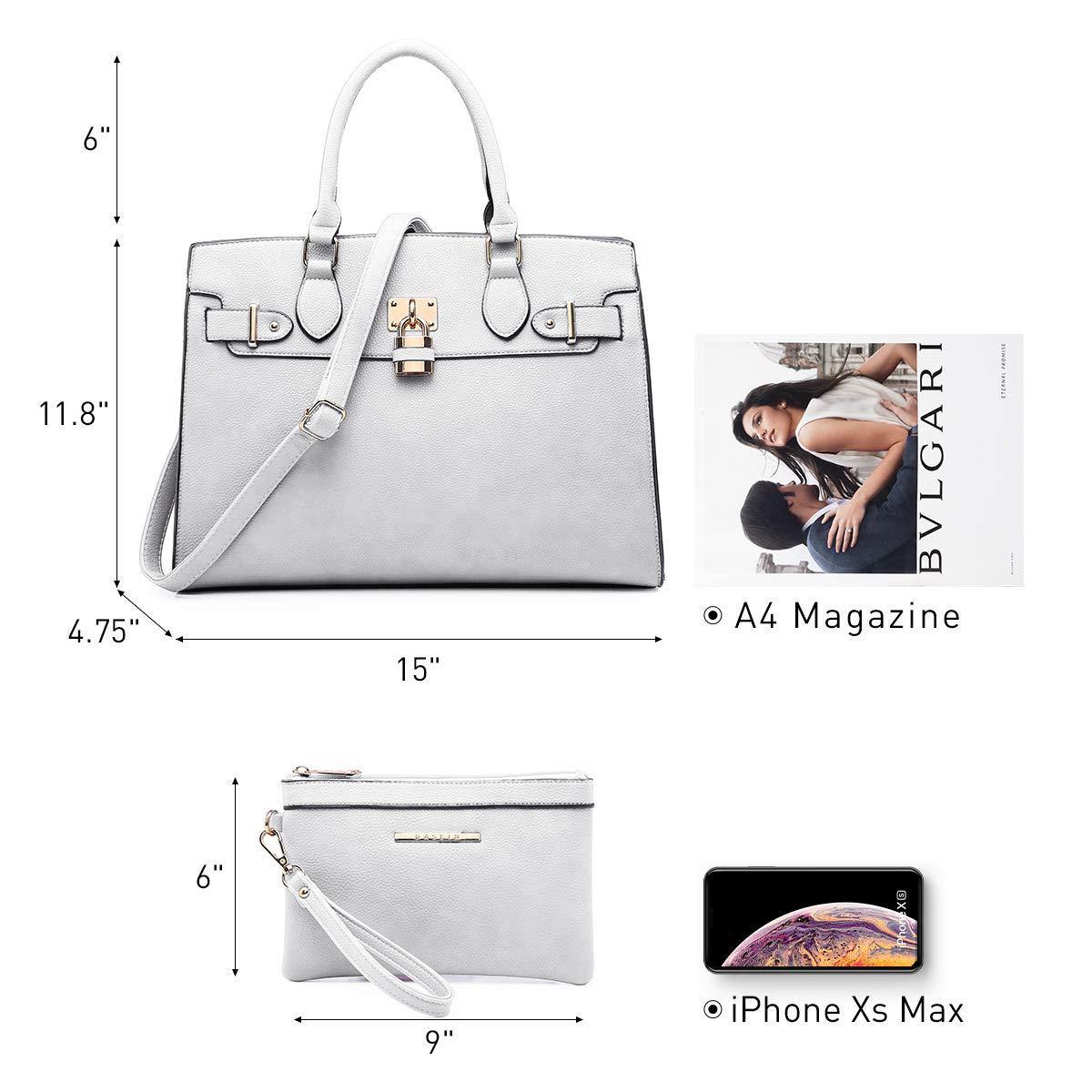Classic Padlock Handbag with Matching Wallet - Dasein Bags