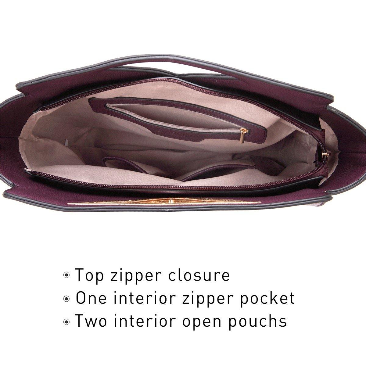 Fashion Design Chic Triangle Handle Shoulder Bag with Matching Wallet l Dasein - Dasein Bags