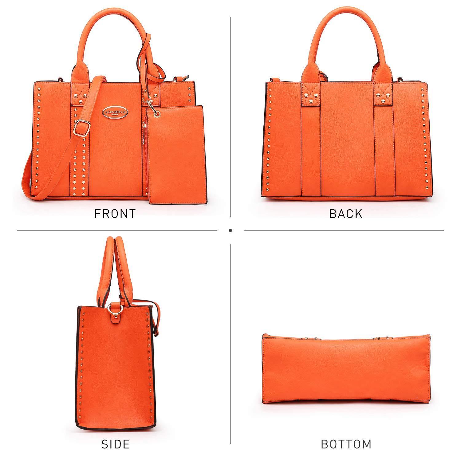 Studded 3-in-1 Top Handle Tote Handbag l Dasein - Dasein Bags