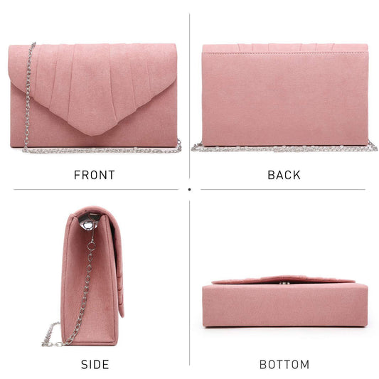 Dasein Women's Evening Bag Pleated Envelope Clutch l Dasein - Dasein Bags