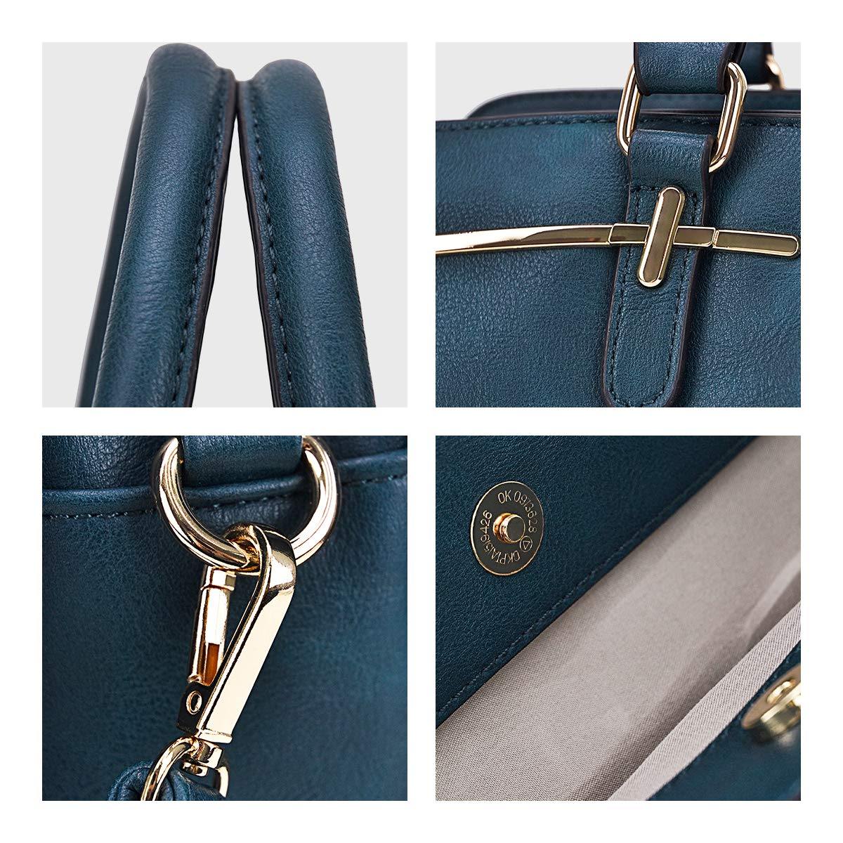 Gold-Tone Hardware Vegan Leather Textured Handbag with Matching Wallet l Dasein - Dasein Bags