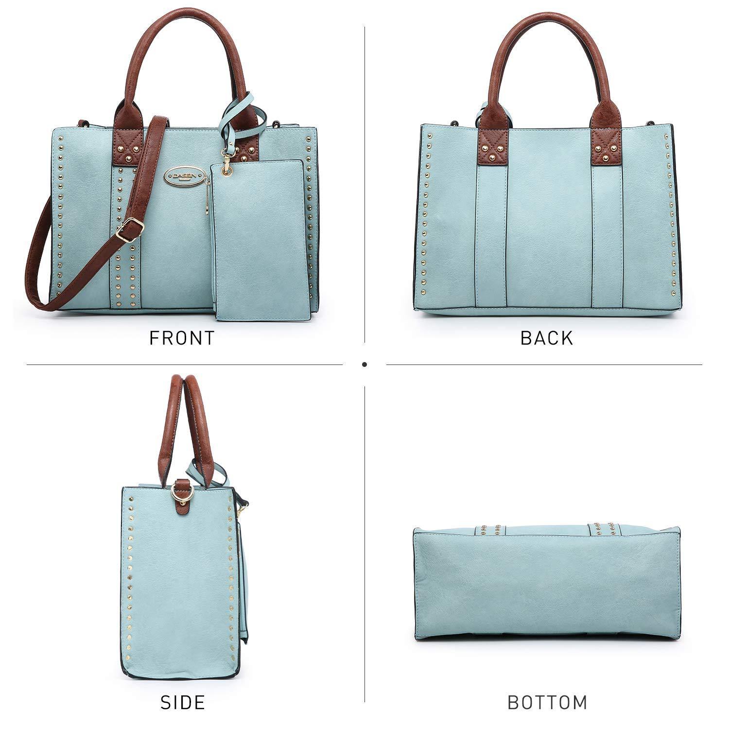 Studded 3-in-1 Top Handle Tote Handbag l Dasein - Dasein Bags