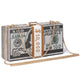 Stack of Cash Dollars Clutch Party Purse Crystal Evening Bag Cocktail for Women