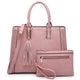 Tassel Weave Two Tone PU Leather Handbag with Matching Wallet l Dasein