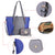Two-Tone Tote with Matching Wallet-Handbags & Purses-Dasein Bags