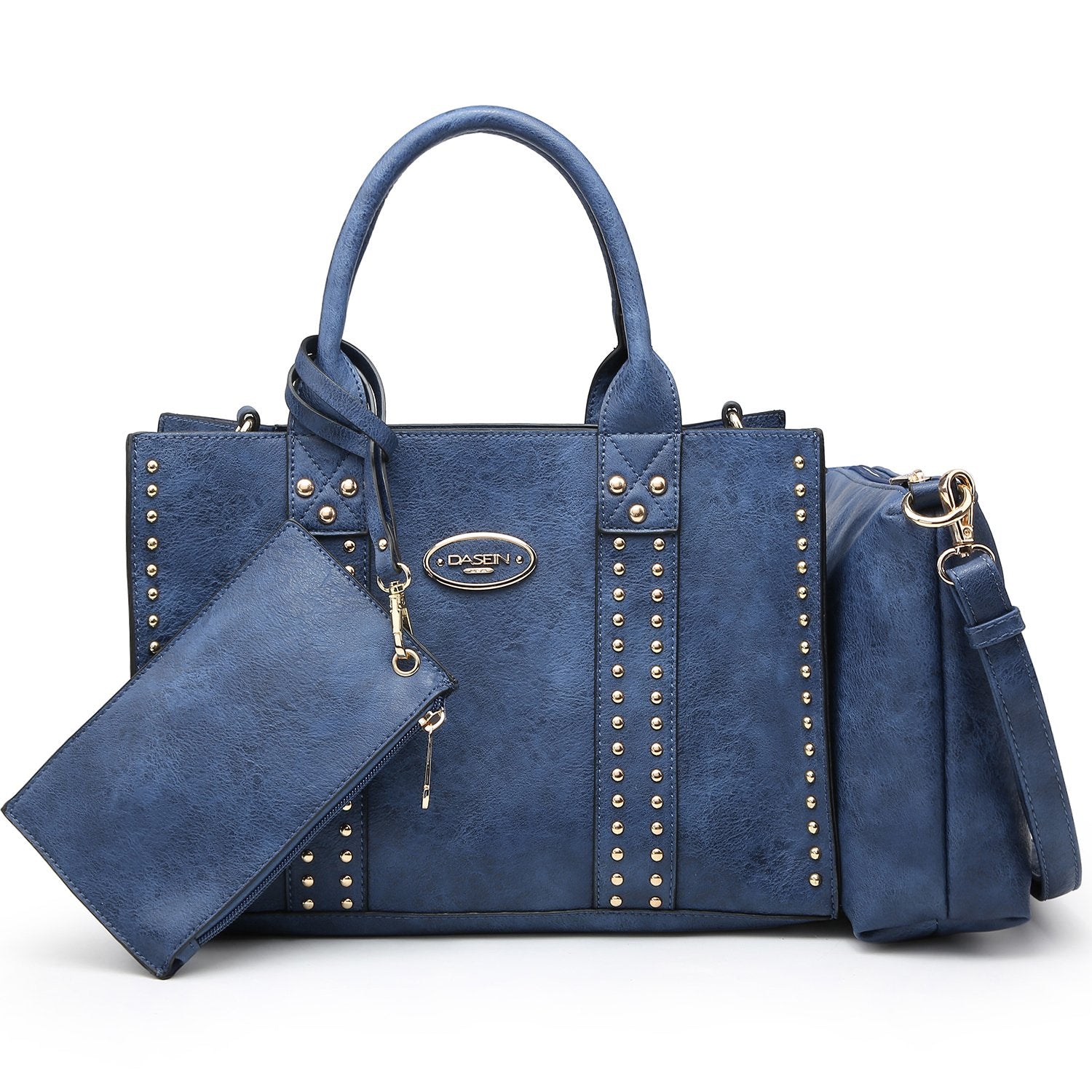 Studded 3-in-1 Top Handle Handbag-Handbags & Purses-Dasein Bags