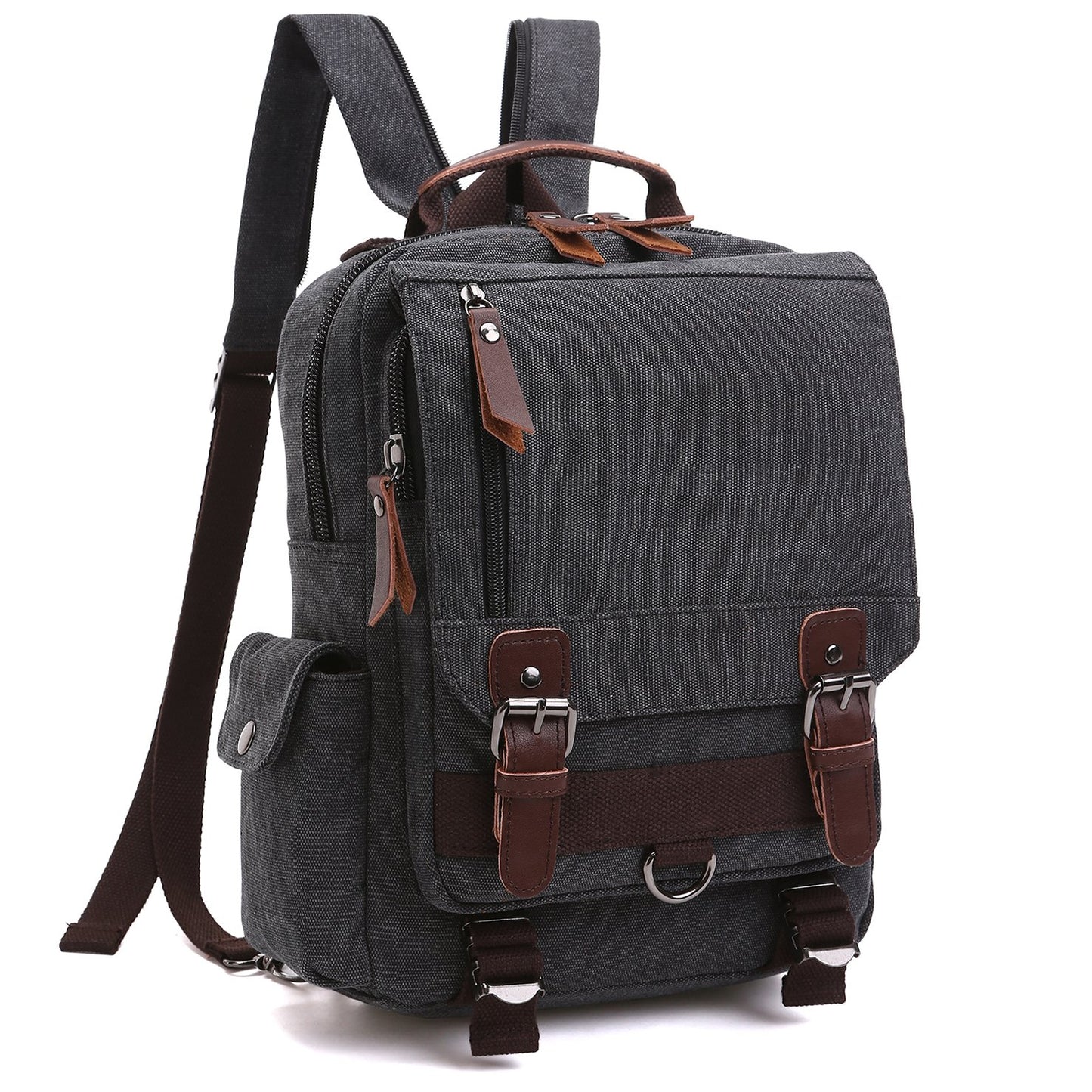 Vintage Unisex Canvas Backpack-Backpacks & Bookbags-Dasein Bags