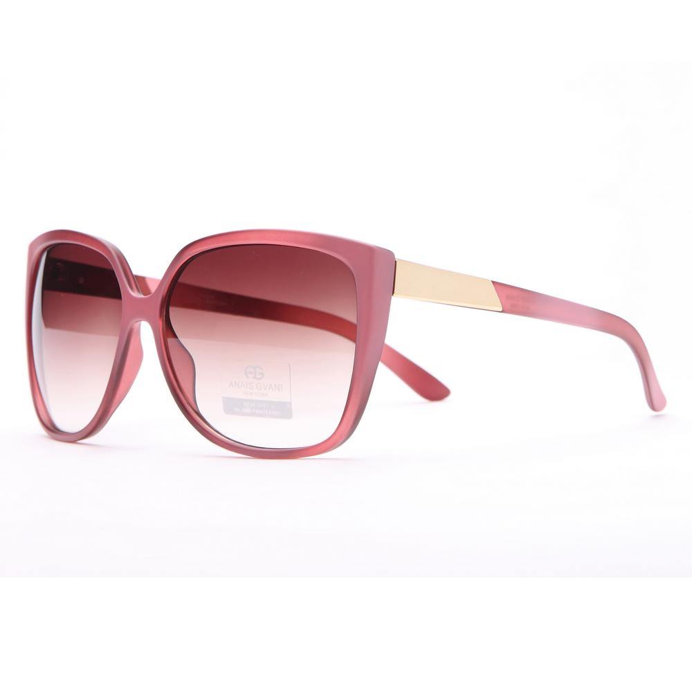 Anais Gvani Smooth Plastic Classic Fashion Sunglasses Pink