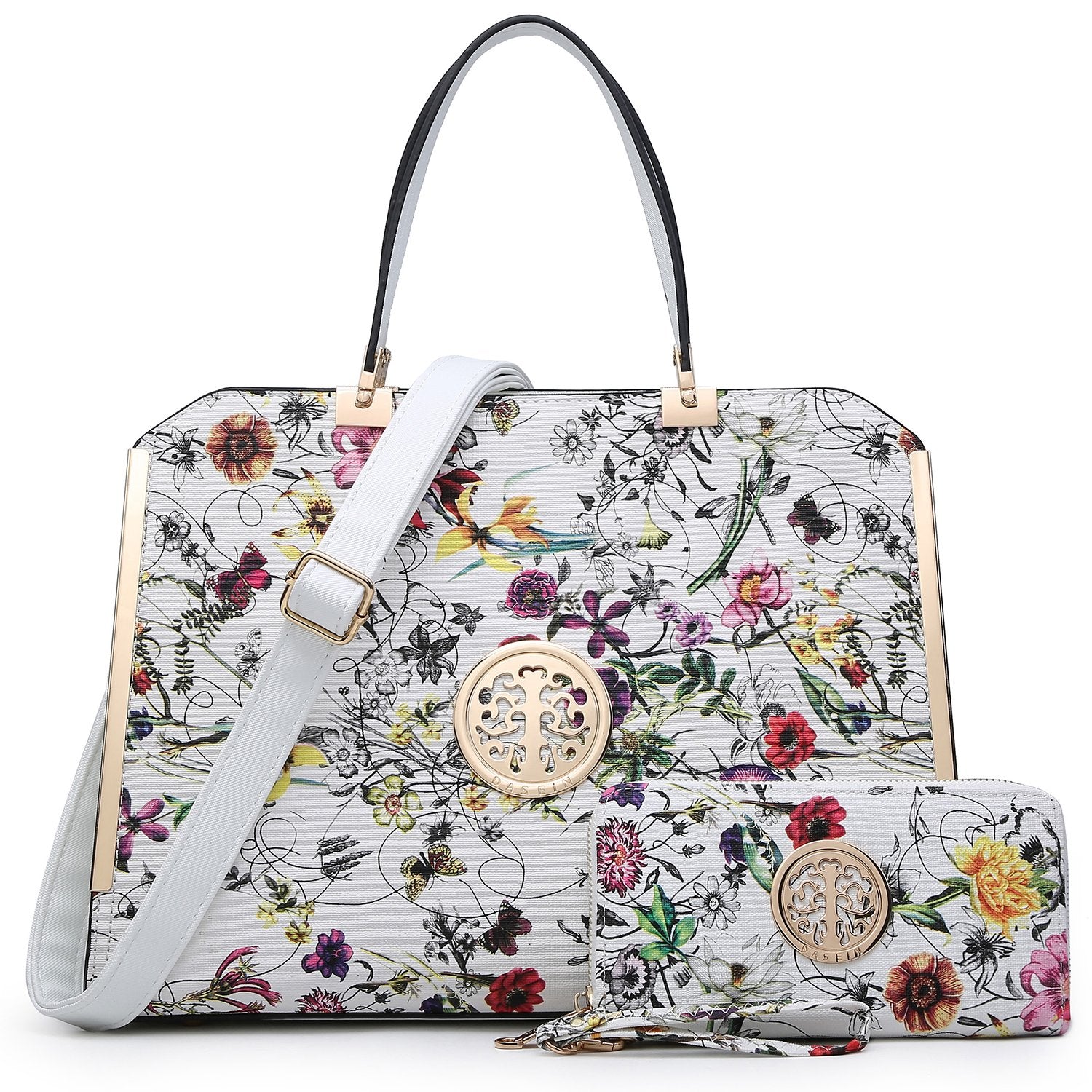 Dolce & Gabbana Sicily small floral-print textured-leather shoulder bag