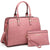 Gold-Tone Hardware Handbag with Matching Wallet-Handbags & Purses-Dasein Bags