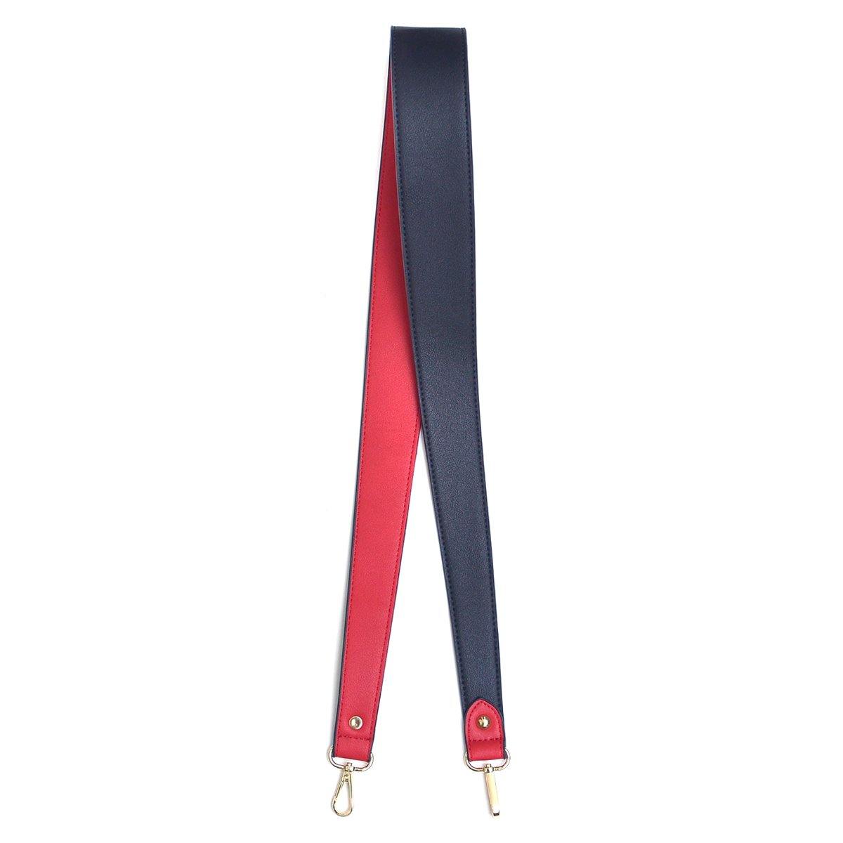 Accessory - Plain Black /Solid Red reversible replacement Fashion Shoulder Strap - Dasein Bags