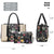 Padlock Two-Tone Satchel with Matching Wristlet-Handbags & Purses-Dasein Bags