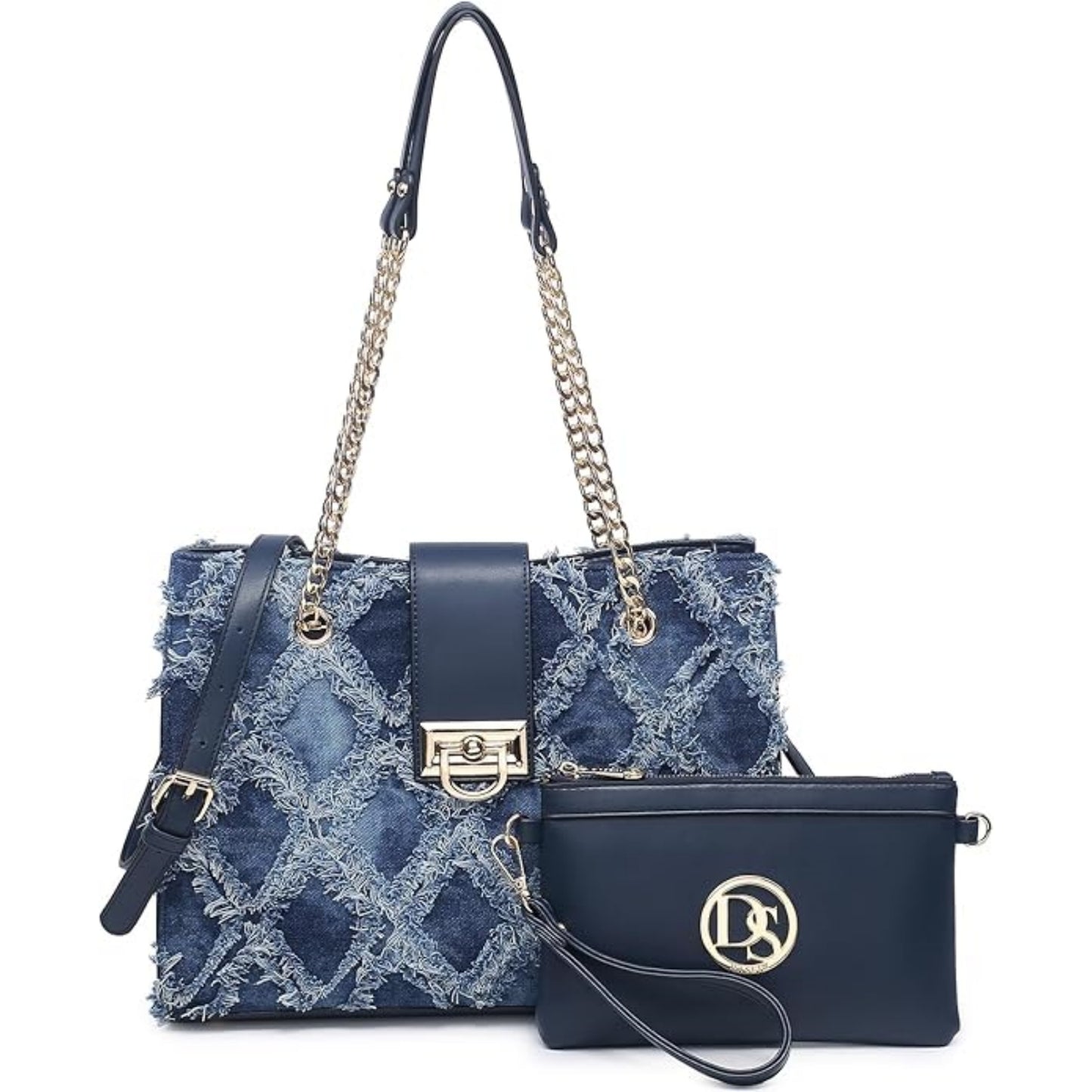 Tote Hobo Bag Shoulder Purse Top Handle Satchel Bag with Matching Clutch