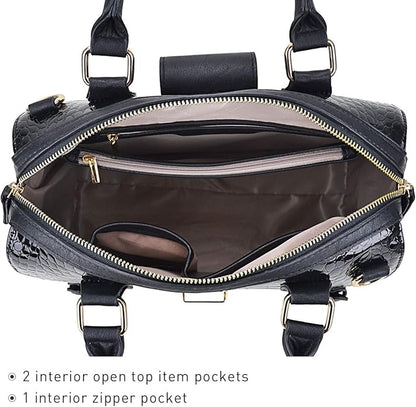 Women Barrel Handbags Fashion Satchel Bags Top Handle Shoulder Purses