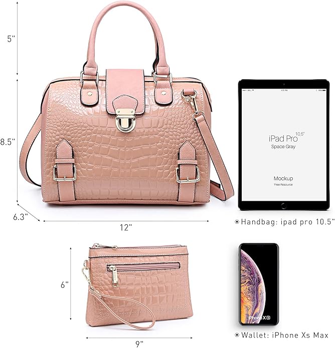 Women Barrel Handbags Fashion Satchel Bags Top Handle Shoulder Purses