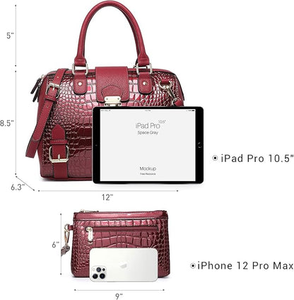 Women Barrel Handbags Fashion Satchel Bags Top Handle Shoulder Purses