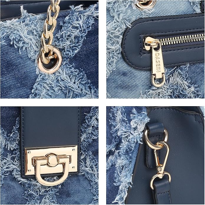 Tote Hobo Bag Shoulder Purse Top Handle Satchel Bag with Matching Clutch