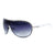 Shield Frame Fashion Sunglasses w/ Transparent Accented Sides