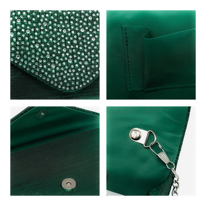 Rhinestone Envelope Evening Clutch