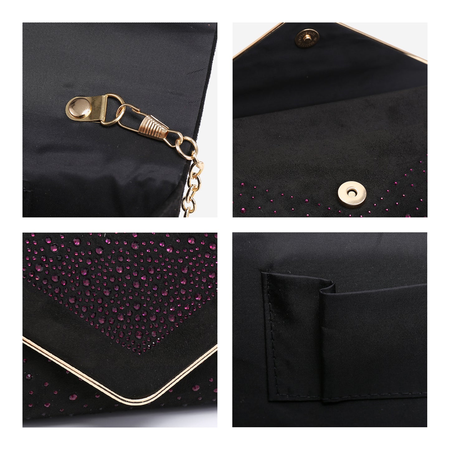 Envelope Shining Rhinestone Clutch Purses for Party Wedding Purse Dasein