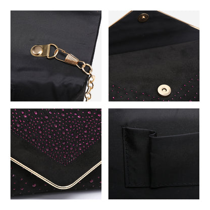 Envelope Shining Rhinestone Clutch Purses for Party Wedding Purse Dasein