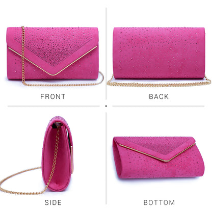 Envelope Shining Rhinestone Clutch Purses for Party Wedding Purse Dasein