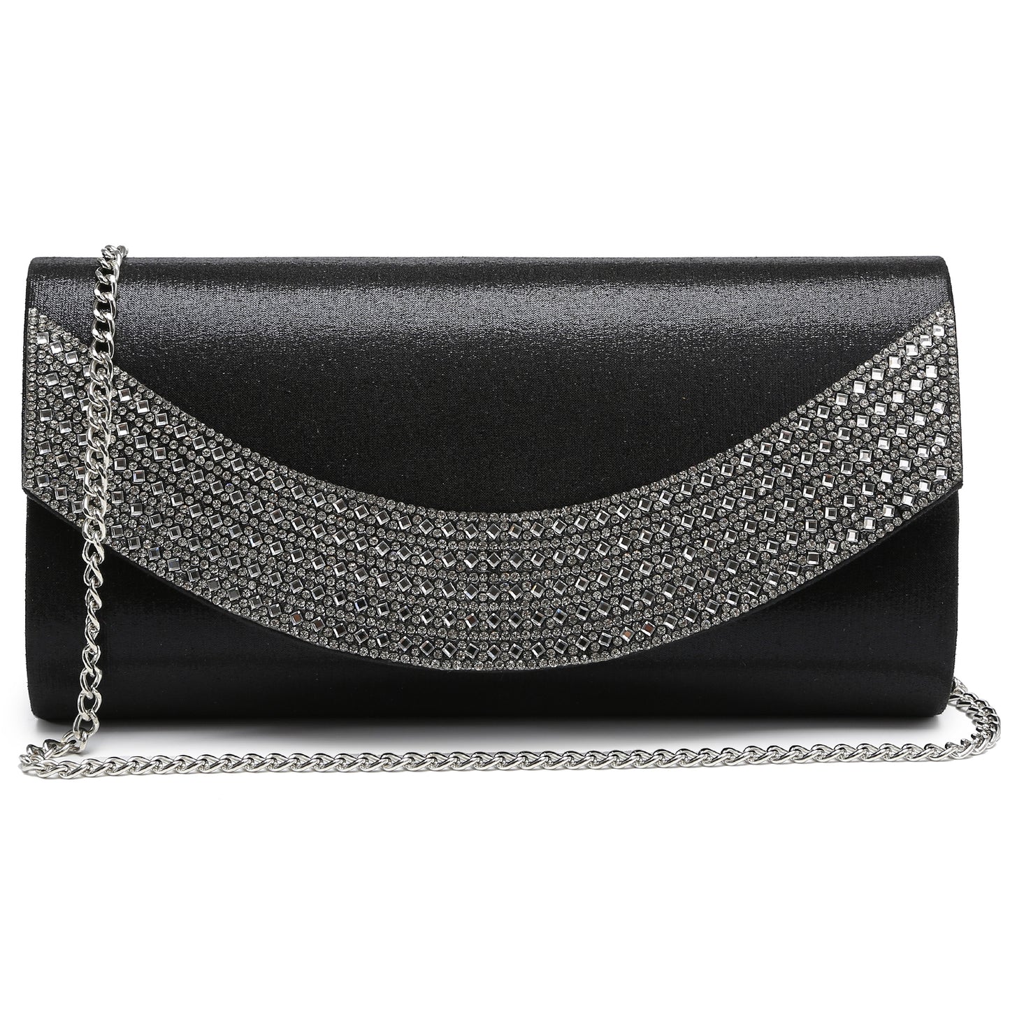 PU Leather Rhinestone Evening Bags Formal Wedding Party Purse Dasein