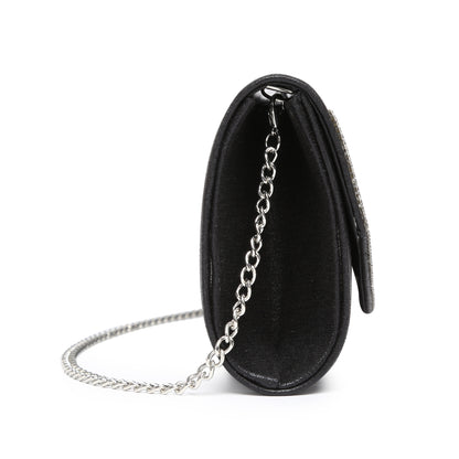 PU Leather Rhinestone Evening Bags Formal Wedding Party Purse Dasein