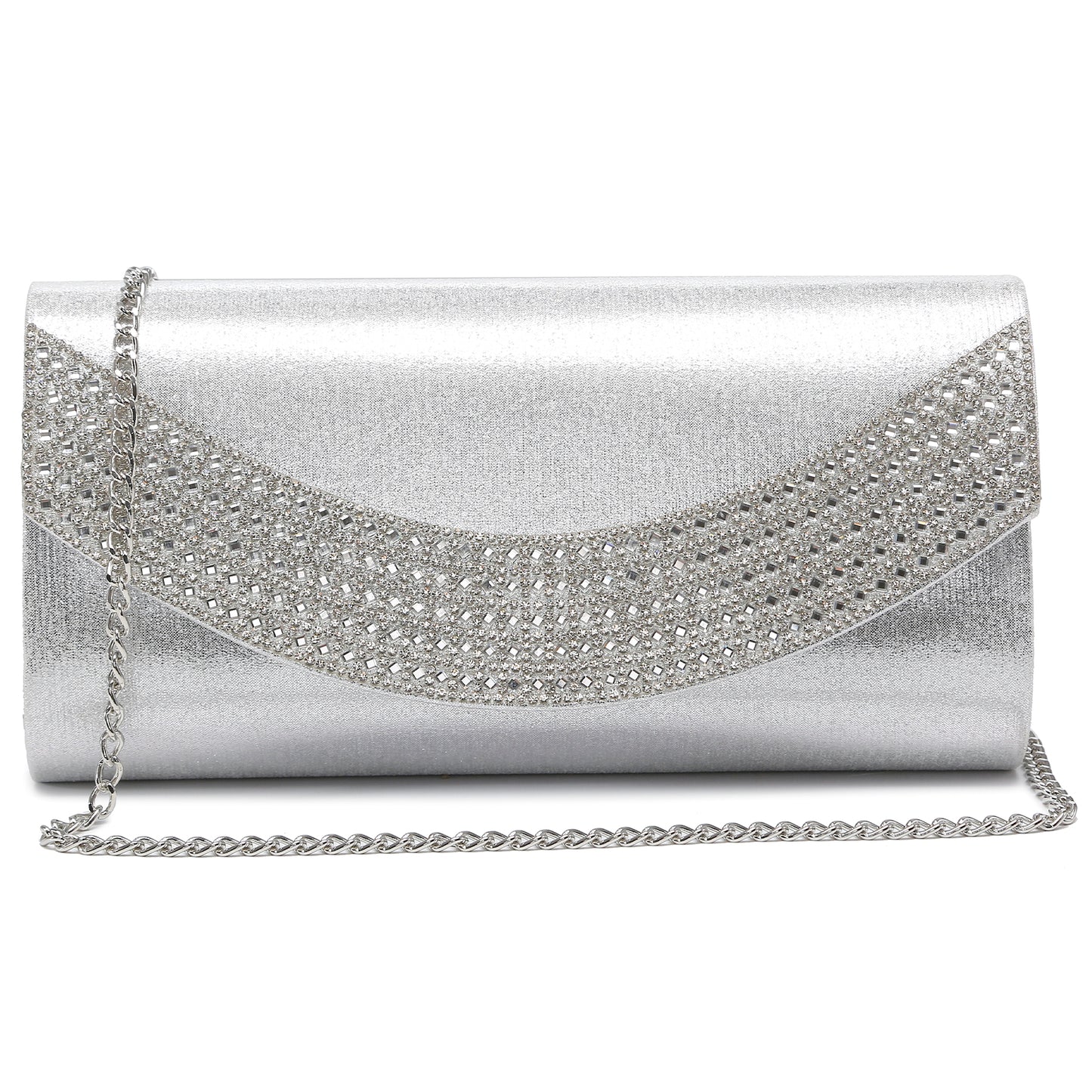 PU Leather Rhinestone Evening Bags Formal Wedding Party Purse Dasein