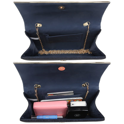 Glitter Gold Trim Evening Clutch