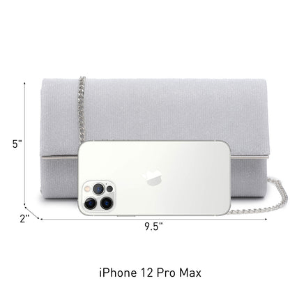 Glitter Gold Trim Evening Clutch