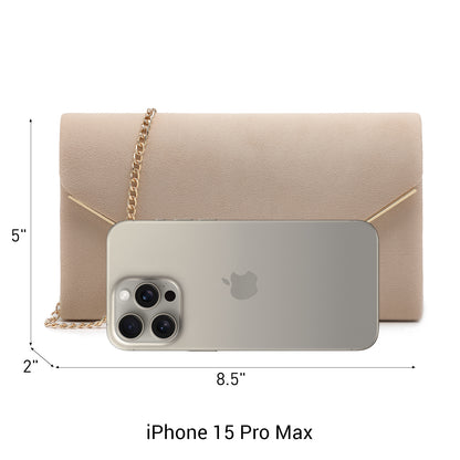 Women Faux Suede Velvet Formal Evening Party Purses