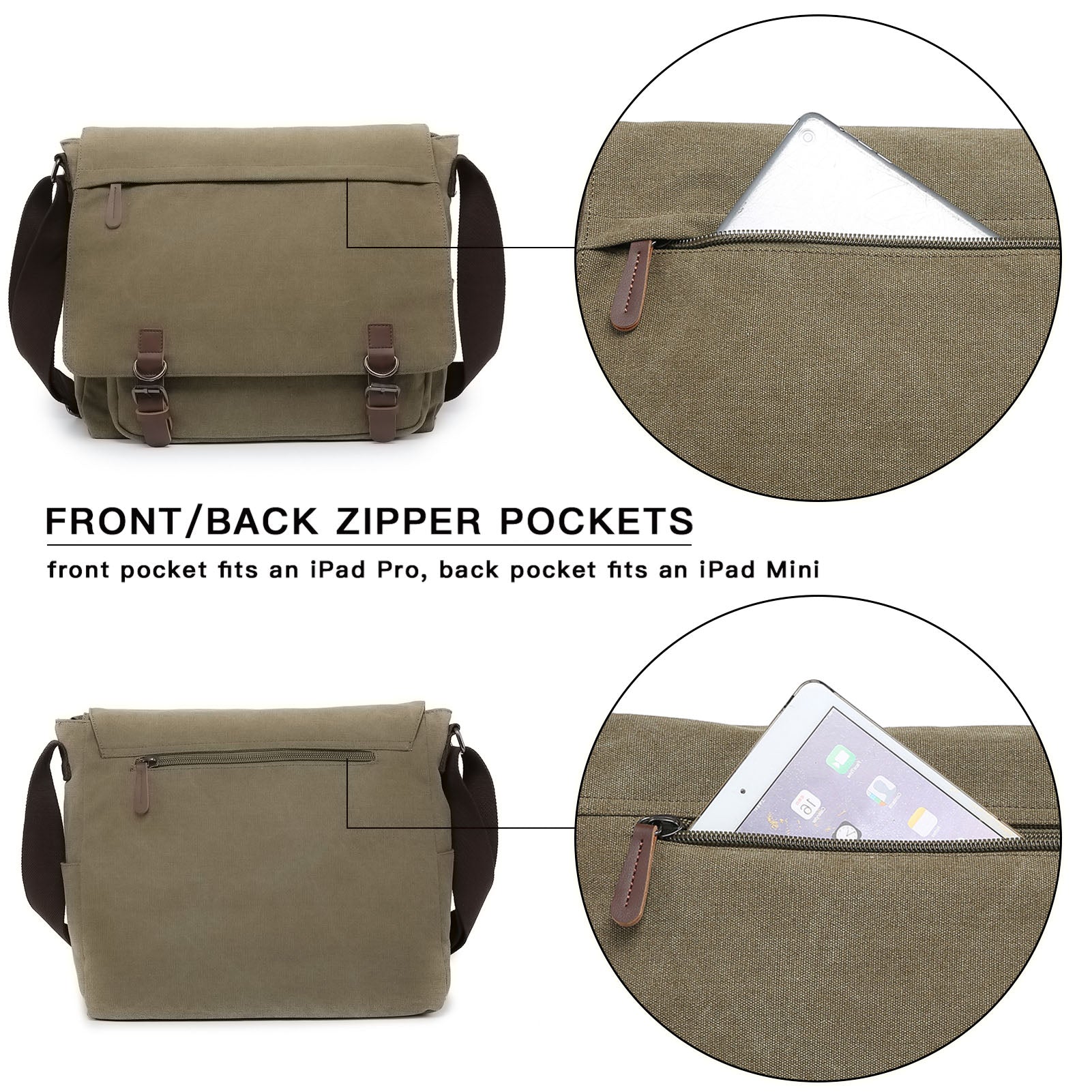Extra large canvas messenger bag best sale
