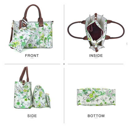 Dasein Purses Handbags for Women Tote Wallet Set Top Handle Satchel Shoulder Hobo Bag 3pcs