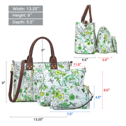 Dasein Purses Handbags for Women Tote Wallet Set Top Handle Satchel Shoulder Hobo Bag 3pcs