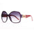 Anais Gvani Round Box Frame Fashion Sunglasses - Coffee - Dasein Bags