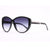 Classic Round Sunglasses w/ Soft Pointy Angles and Side Metallic Accent