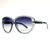 Classic Round Sunglasses w/ Soft Pointy Angles and Side Metallic Accent