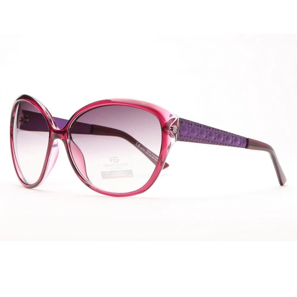 Oversized Fashion Sunglasses w/ Quilt-like Texture Design on Side