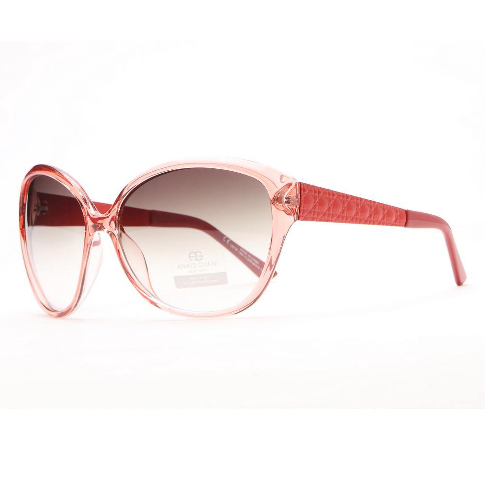 Oversized Fashion Sunglasses w/ Quilt-like Texture Design on Side