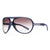 Women's Thick Frame Aviator Sunglasses w/ Stripe Accent