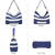 Striped Corner Patched Hobo Bag