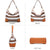 Striped Corner Patched Hobo Bag