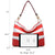 Striped Corner Patched Hobo Bag