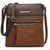 Women Lightweight Crossbody Bags Soft Vegan Leather Travel Handbag Multi Pockets