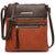 Women Lightweight Crossbody Bags Soft Vegan Leather Travel Handbag Multi Pockets