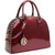 Vegan Leather Handbag Domed Satchel Rhinstone Structured Shoulder Bag l Dasein