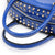 Vegan Leather Handbag Domed Satchel Rhinstone Structured Shoulder Bag l Dasein