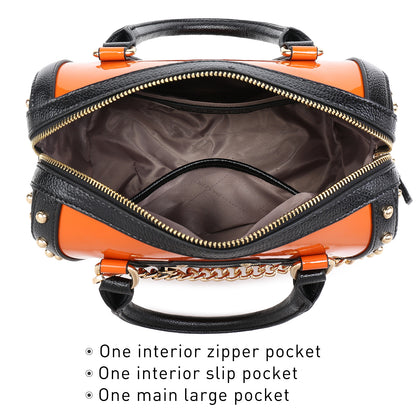 Shiny Patent Handbags Barrel Top Handle Bag for Women l Dasein